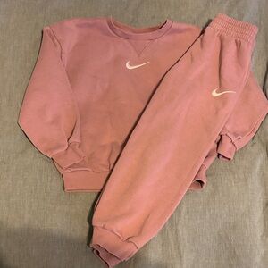 Nike Kids Pink Joggers and Sweatshirt Set size 5-6 girls